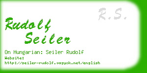 rudolf seiler business card
